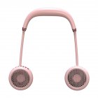 Neck Ear Hanging Fan Adjustable Portable Recharging  Fan For Outdoor Sports HX923 pink