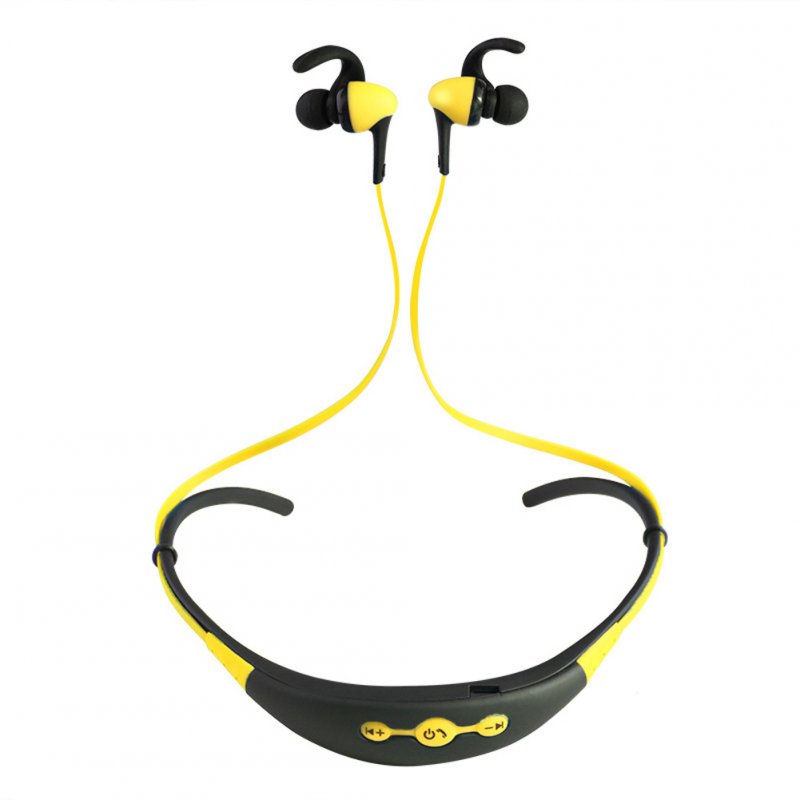 Neck Hanging Sport BT Earphone 4.1 Two in One Stereo Headset yellow