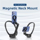 Neck Phone Holder Magnetic Mobile Phone Chest Mount Harness Strap Holder Hands-Free Phone Mount For POV Vlog Selfie black