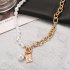 Necklace Creative Personality Alloy Metal Necklace Retro Thick Chain Clavicle Chain Gold