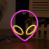 Neon Sign Alien Face Shaped Wall  Hanging  Lights For Home Children s Room Night Lamps blue