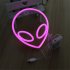 Neon Sign Alien Face Shaped Wall  Hanging  Lights For Home Children s Room Night Lamps pink