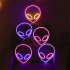 Neon Sign Alien Face Shaped Wall  Hanging  Lights For Home Children s Room Night Lamps blue