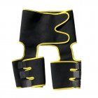 Neoprene Slim Thigh Trimmer Leg Shapers Slimming Belt Waist Trainer Sweat Shapewear Fat Burning Compress Belt yellow XL
