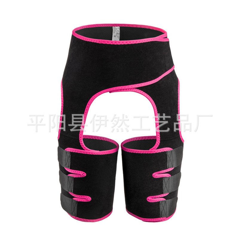 Neoprene Sweat Thigh Trimmers High Waist Thigh Waist Shaper Neoprene Thigh Shaper High Waist Thigh Trimmer Rose Red_M