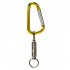 Net  Holder  With  Coil  Lanyard Strong Magnetic Quick Release Clips Carabiner For Outdoor Hiking Yellow buckle   gray rope suit