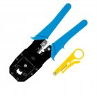Network Crimping 3in1 Tool Kit With Wire Stripper Maintenance Repair Tools, Crimping Hand Tools For RJ11(6P4C)/RJ12(6P6C)/RJ22(4P4C/4P2C)/RJ45(8P8C) Connectors Blue plug-in card