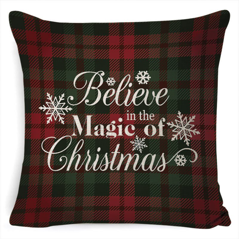 New Christmas Pillowcase Pillow Cover Cushion Cover Home Nordic Style Linen Pillow Case A6_45*45cm pillowcase
