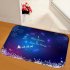 New Christmas Snowman Printed Soft Flannel Floor Mat Bathroom Anti Slip Mat Rug white 40 60cm