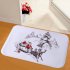 New Christmas Snowman Printed Soft Flannel Floor Mat Bathroom Anti Slip Mat Rug white 40 120cm
