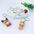 New Creative PVC Silicone Christmas Key Ring Keychain Small Gift Bag Car Key Pendant snowman