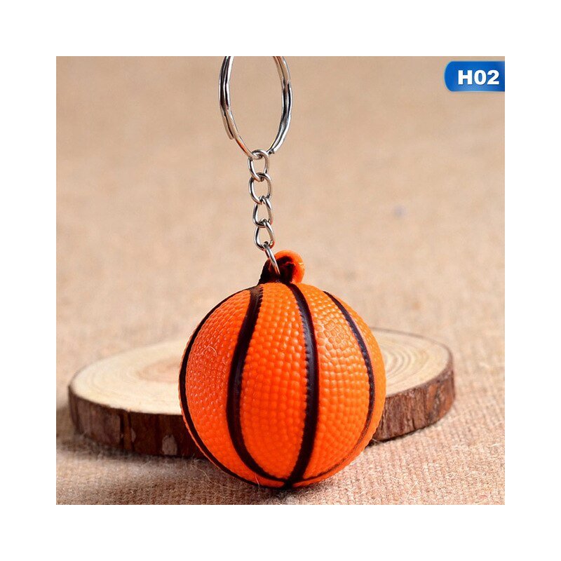 New Fashion Sports Keychain Toy Football Basketball Golf Ball Pendant Keyring For Favorite Sportsman's Gift