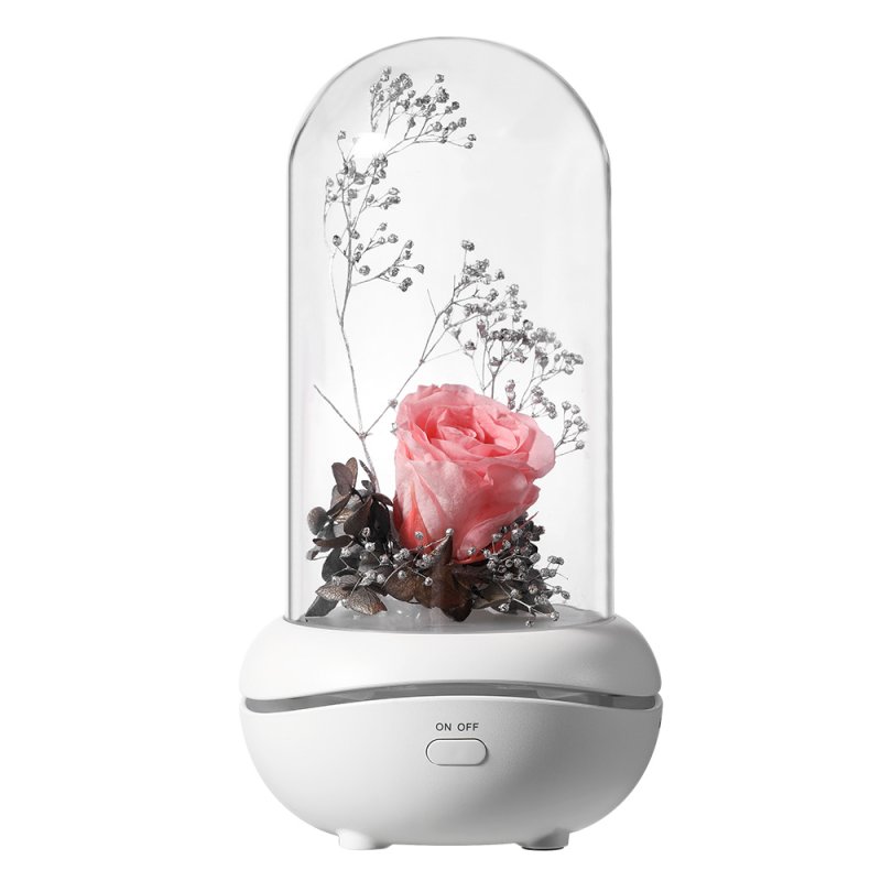 New Flower Fragrance Lamp Mini Home Creative Colorful Atmosphere Lamp Ornament Home Gift pink flower