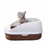 New Heightened Crack Proof Polyester Pet Litter Box For Cat Kitten Indoor Cat Toilet coffee