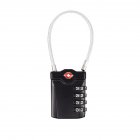 New Red Dot Luggage Lock Small Mini Customs Zinc Alloy Password Lock black