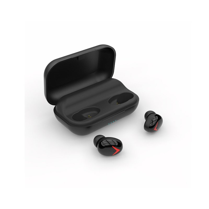 New TWS Bluetooth Headset A8 Binaural 5.0 Stereo Smart Charging Warehouse Waterproof Wireless Headset Black English version