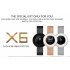 New X6 Smart Bracelet Watch Female Fashion Round Screen IP68 Waterproof Sports Step Health Monitoring Gold