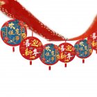New Year Hanging Flag Decorations With 12pcs 18cm Hanging Ornament Chinese Spring Festival Decorations For Weddings Party 3 meters WQ-Latte art 02 (12 pcs/piece)