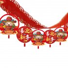New Year Hanging Flag Decorations With 12pcs 18cm Hanging Ornament Chinese Spring Festival Decorations For Weddings Party 3 meters WQ-Latte art 06 (12 pcs/piece)
