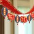 New Year Hanging Flag Decorations With 12pcs 18cm Hanging Ornament Chinese Spring Festival Decorations For Weddings Party 3 meters WQ Latte art 06  12 pcs piece
