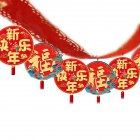 New Year Hanging Flag Decorations With 12pcs 18cm Hanging Ornament Chinese Spring Festival Decorations For Weddings Party 3 meters WQ-Latte art 07 (12 pcs/piece)