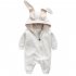 Newborn Baby Cute Jumpsuit with Rabbit Ears Lovely Hooded Cotton Romper blue 59
