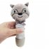 Newborn Baby Infant Cartoon Plush Animal Shaped Rattles Sound BB Toy Gift Civet cat