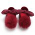 Newborn Baby Shoes Cute Bowknot Fuzzy Ball Soft Toddler Shoes