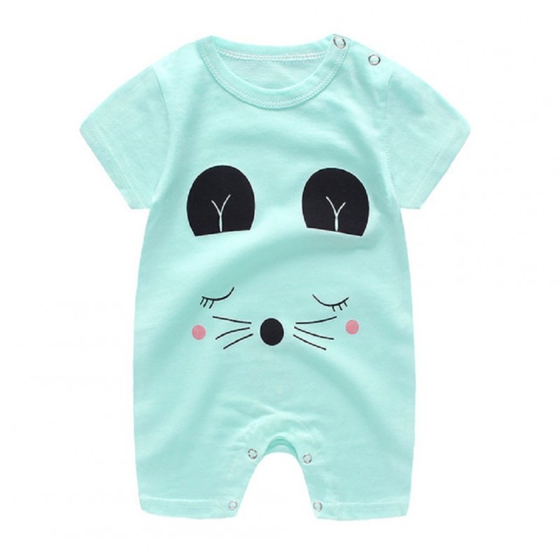 Newborn Infant Baby Boy Girl Cartoon Printing Short Sleeve Romper Bodysuit   cat_66cm