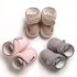 Newborn Plush Snow Boot Warm Soft Sole Non slip Shoes for Winter Infant Boys Girls Pink Internal length 12 cm