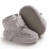 Newborn Plush Snow Boot Warm Soft Sole Non slip Shoes for Winter Infant Boys Girls gray Internal length 12 cm