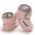 Newborn Plush Snow Boot Warm Soft Sole Non slip Shoes for Winter Infant Boys Girls gray Inside length 11 cm
