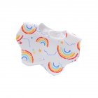 Newborn Saliva Towel Cute Cartoon Printing Petal Bibs Cotton Waterproof Adjustable Bib For Baby Aged 0-1 colorful rainbow