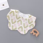 Newborn Saliva Towel Cute Cartoon Printing Petal Bibs Cotton Waterproof Adjustable Bib For Baby Aged 0-1 flower