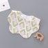 Newborn Saliva Towel Cute Cartoon Printing Petal Bibs Cotton Waterproof Adjustable Bib For Baby Aged 0 1 flower