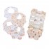 Newborn Saliva Towel Cute Cartoon Printing Petal Bibs Cotton Waterproof Adjustable Bib For Baby Aged 0 1 Sparkling five star