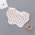 Newborn Saliva Towel Cute Cartoon Printing Petal Bibs Cotton Waterproof Adjustable Bib For Baby Aged 0 1 cherries