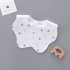 Newborn Saliva Towel Cute Cartoon Printing Petal Bibs Cotton Waterproof Adjustable Bib For Baby Aged 0 1 Sparkling five star