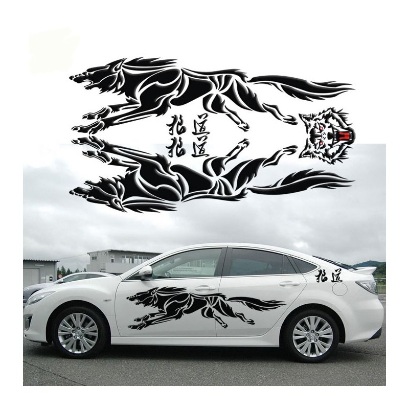 3D Wolf Totem Decals Car Stickers Full Body Car Styling Vinyl Decal Sticker for Cars Decoration 