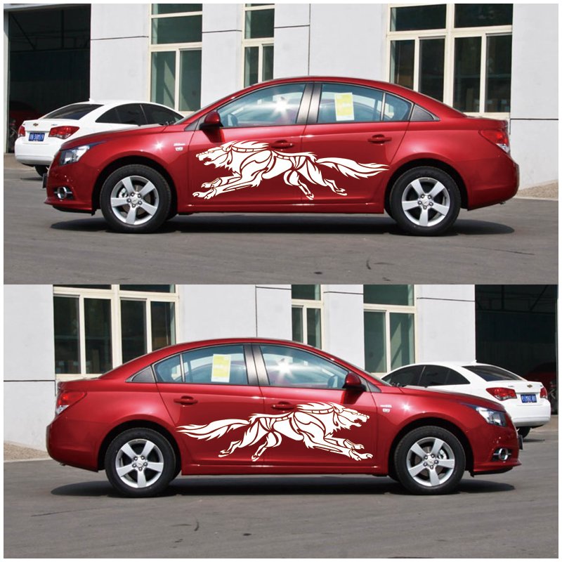 3D Wolf Totem Decals Car Stickers Full Body Car Styling Vinyl Decal Sticker for Cars Decoration 