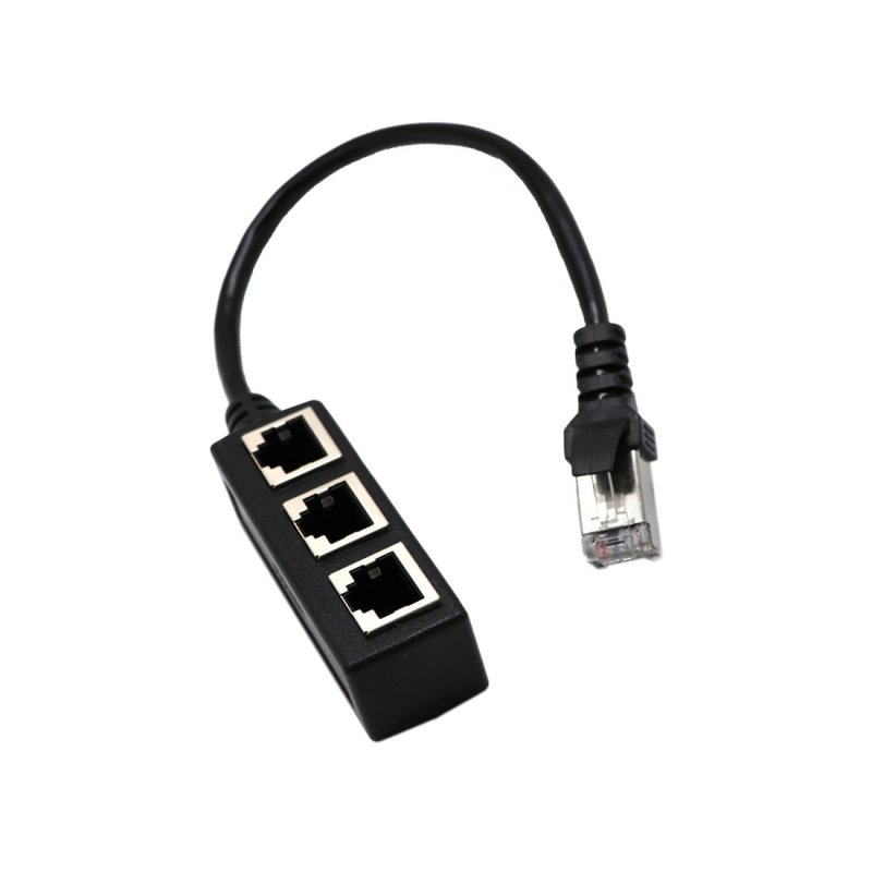 1 to 3 Socket LAN Ethernet Network RJ45 Plug Splitter Extender Adapter Connector