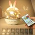 Night Lamp Projector Starry Sky Night Light Toys With 360   Rotation Timer 10 Remote Light Modes Birthday Christmas Gifts For Kids Gray Cute Deer USB model
