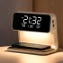 Night Light Alarm Clock Light with Touch Dimming  Alarm Clock and Snooze Function Atmosphere Lamp for Bedroom White EU Plug