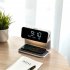 Night Light Alarm Clock Light with Touch Dimming  Alarm Clock and Snooze Function Atmosphere Lamp for Bedroom White EU Plug