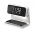 Night Light Alarm Clock Light with Touch Dimming  Alarm Clock and Snooze Function Atmosphere Lamp for Bedroom White EU Plug