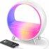 Night Light Alarm Clock Colorful Bedroom Smart Wireless Speaker Multifunctional Alarm Clock Sound Machine Night Light For Nursery Toddler Kids Bedroom Smart 15W