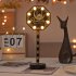 Night Light Crescent Moon Lamp 6000LM Ramadan Desk Light With E14 Lamp Head Wood Shell Built in LED Beads Nightstand Lamp For Living Room Bedroom Castle model