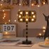 Night Light Crescent Moon Lamp 6000LM Ramadan Desk Light With E14 Lamp Head Wood Shell Built in LED Beads Nightstand Lamp For Living Room Bedroom Castle model