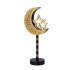 Night Light Crescent Moon Lamp 6000LM Ramadan Desk Light With E14 Lamp Head Wood Shell Built in LED Beads Nightstand Lamp For Living Room Bedroom Castle model