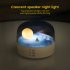 Night Light  Desk Lamp Scene Speaker With Button  Built in 1200mAh Battery  Hidden Speaker  2 in 1 Crescent Speaker Night Light Gifts For Festivals  Birthday Wh